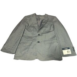 Chaps Gray Blazer Single-Breasted Classic